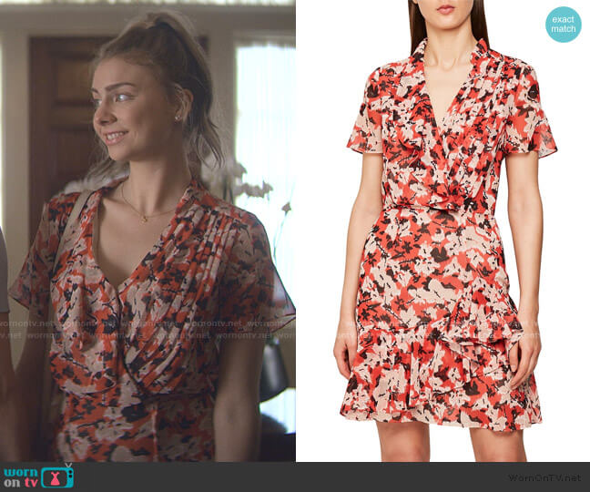 WornOnTV: Sterling’s red floral ruffle dress on Teenage Bounty Hunters ...