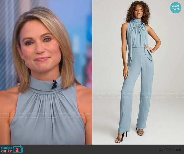 Adele Jumpsuit by Reiss worn by Amy Robach on Good Morning America