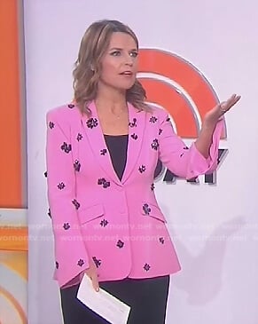 Savannah’s pink floral blazer on Today