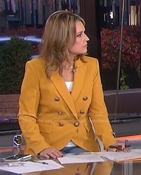 Savannah’s orange double breasted blazer on Today