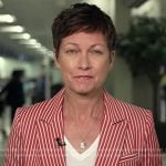 Stephanie’s red striped blazer on Today