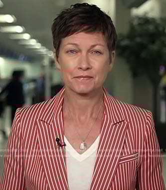 Stephanie's red striped blazer on Today