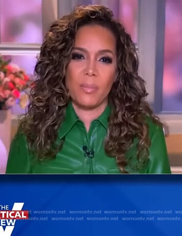 Sunny’s green leather shirt on The View