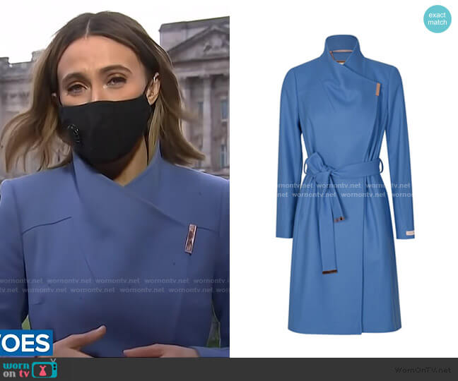 Sandra Wrap Coat by Ted Baker worn by Sarah Harman on Today