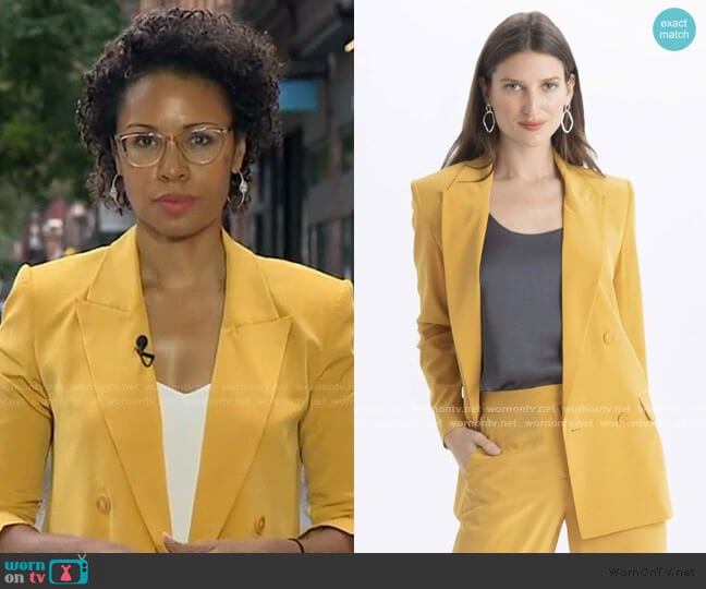 Silk Blazer by The Reset worn by Adrienne Bankert on Good Morning America