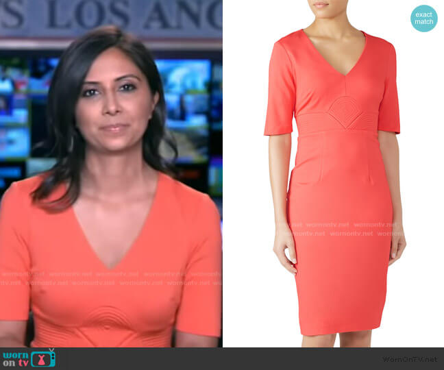 Ashton Dress by Trina Turk worn by Zohreen Shah on GMA