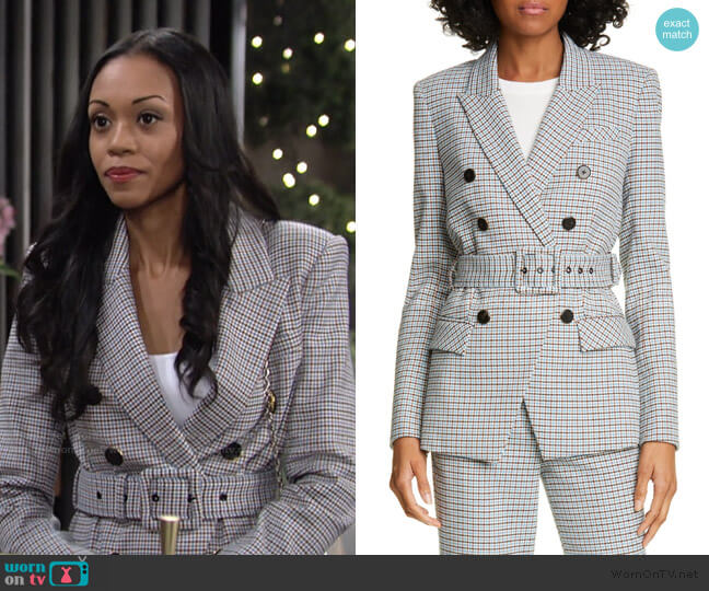 WornOnTV: Amanda’s houndstooth belted blazer on The Young and the ...