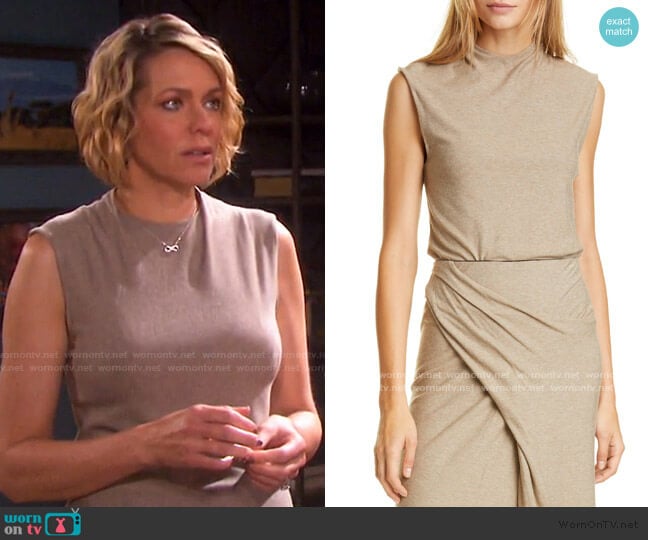 Drape Neck Top by Vince worn by Nicole Walker (Arianne Zucker) on Days of our Lives