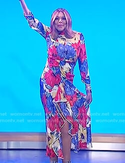 Wendy’s floral print maxi dress on The Wendy Williams Show