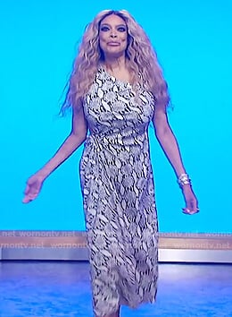 Wendy’s gray snakeskin dress on The Wendy Williams Show