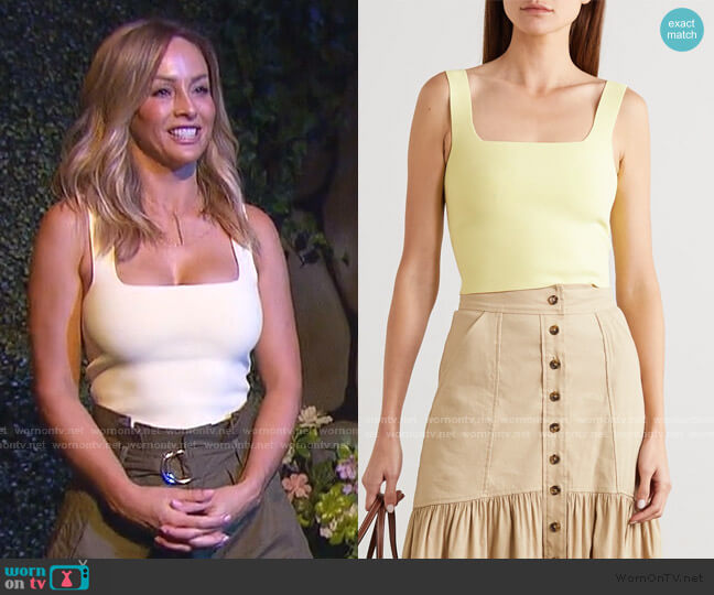 Victoria Stretch-Knit Top by A.L.C. x Petra Flannery worn by Clare Crawley on The Bachelorette