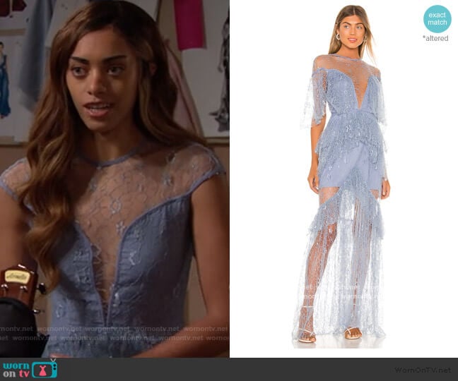 Magicians Daughter Gown by Alice McCall worn by Zoe (Kiara Barnes) on The Bold and the Beautiful