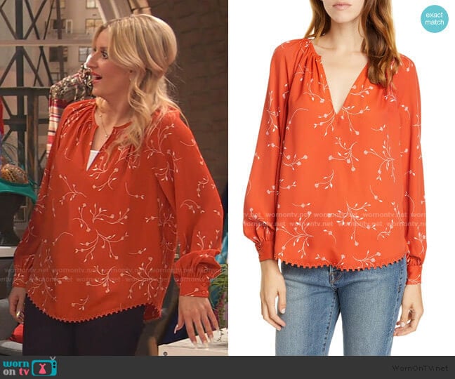 Allea Blouse by Joie worn by Chelsea Grayson (Anneliese van der Pol) on Ravens Home