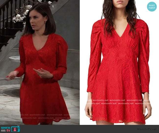 Rosi Ani Embroidered Dress by All Saints worn by Willow Tait (Katelyn MacMullen) on General Hospital