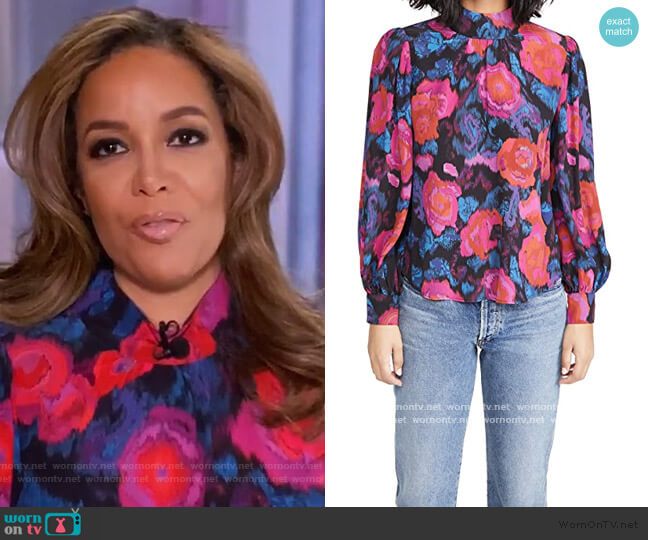 WornOnTV: Sunny’s floral mock neck top on The View | Sunny Hostin ...