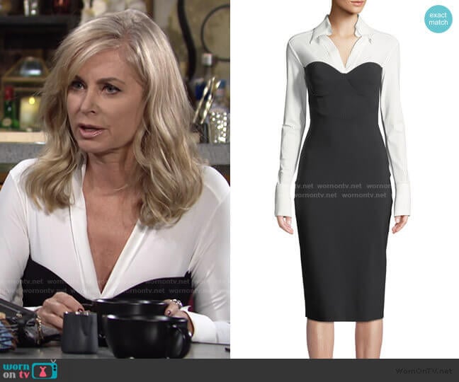 Austina Dress by Chiara Boni La Petite Robe worn by Ashley Abbott (Eileen Davidson) on The Young and the Restless