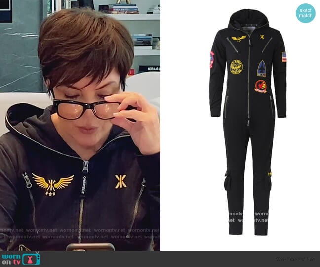 Aviator Onesie by One Piece worn by Kris Jenner on Keeping Up with the Kardashians