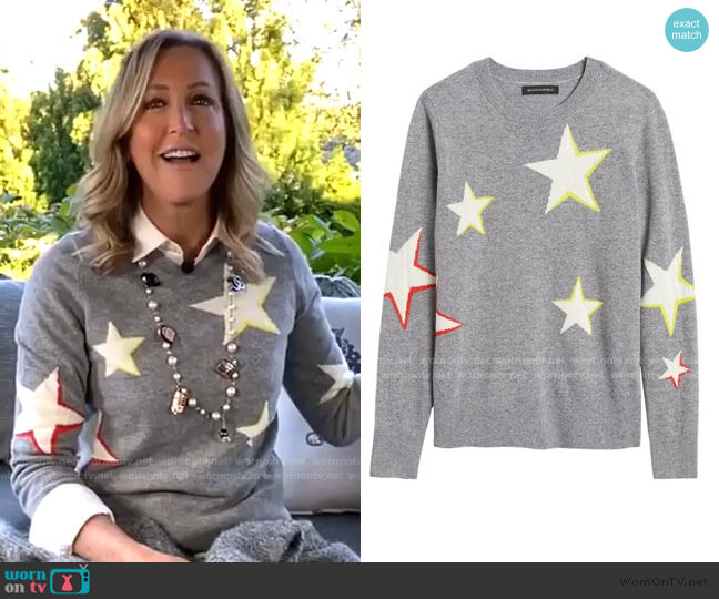 Star Sweater by Banana Republic worn by Lara Spencer on Good Morning America