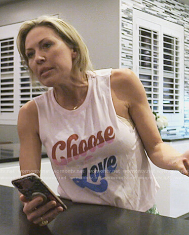 braunwyn’s Love Crop tank on The Real Housewives of Orange County