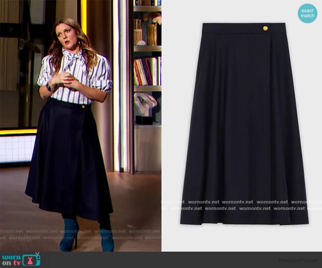 70's Midi Skirt by Celine worn by Drew Barrymore on The Drew Barrymore Show