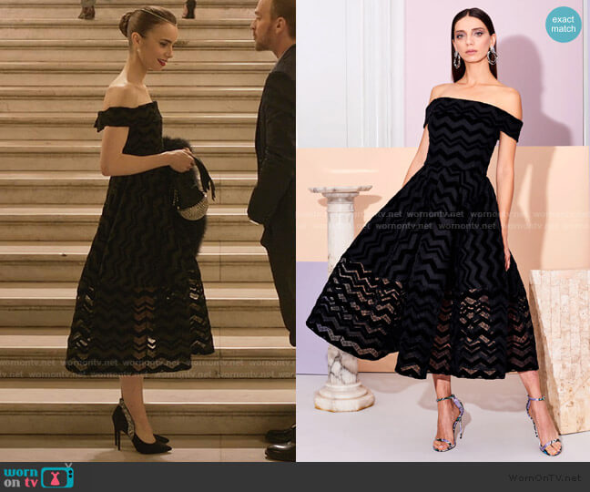WornOnTV: Emily's black and white contrast dress on Emily in Paris, Lily  Collins