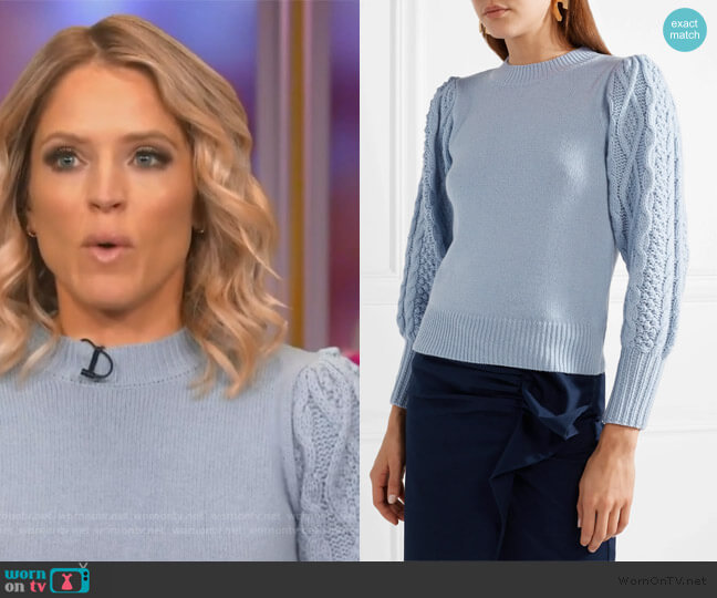 Wool and cashmere-blend sweater by Co worn by Sara Haines  on The View