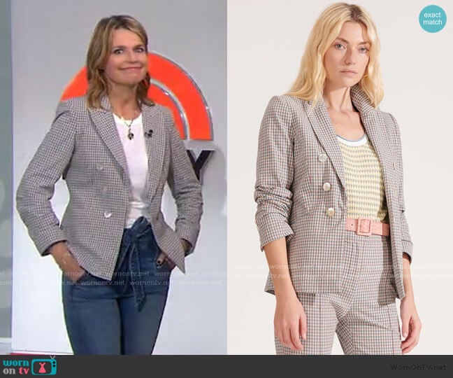 Cosette Dickey Jacket by Veronica Beard worn by Savannah Guthrie on Today