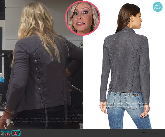 Holt Lace Back Detailed Jacket by Cupcakes and Cashmere worn by Shannon Beador on The Real Housewives of Orange County