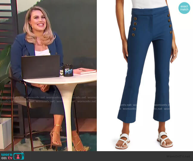 WornOnTV: Carissa’s blue double breasted blazer and pants on E! News ...