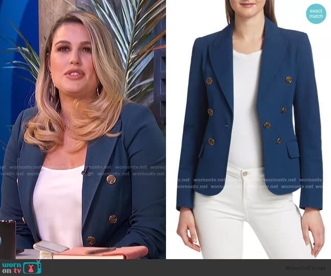 Eliza Double-Breasted Jacket by Derek Lam 10 Crosby worn by Carissa Loethen Culiner on E! News