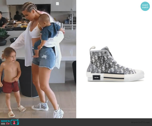 B23 High Top Logo Oblique by Dior worn by Khloe Kardashian on Keeping Up with the Kardashians