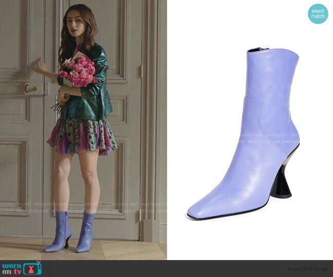 Stainless Boots by Dorateymur worn by Emily Cooper (Lily Collins) on Emily in Paris