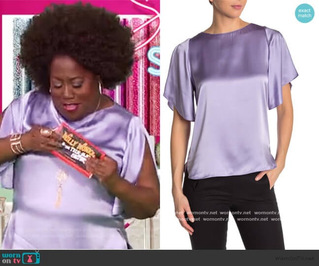 Tamra Silk Blouse by Elie Tahari worn by Sheryl Underwood on The Talk