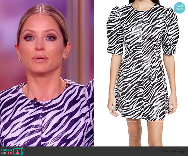 Mini Dress with Puffed Sleeves by En Saison worn by Sara Haines  on The View