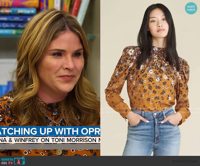 Fey Floral Blouse by Veronica Beard worn by Jenna Bush Hager  on Today