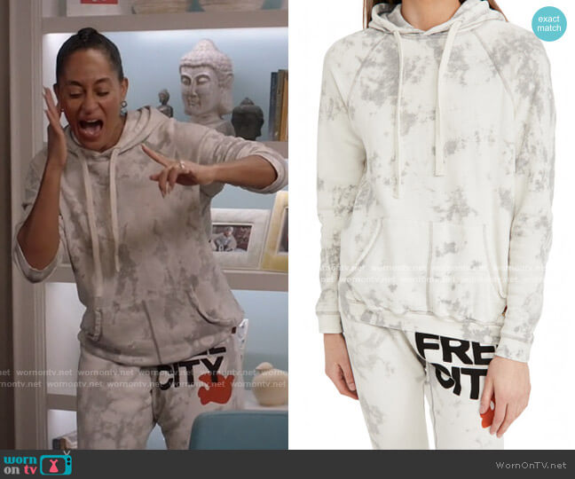 Superbleachout Pullover Hoodie by Freecity worn by Rainbow Johnson (Tracee Ellis Ross) on Blackish