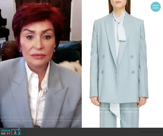 Double Breasted Summer Wool Blazer by Givenchy worn by Sharon Osbourne on The Talk