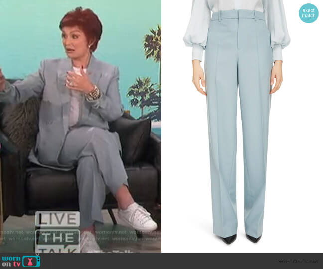 Straight Leg Wool Pants by Givenchy worn by Sharon Osbourne on The Talk