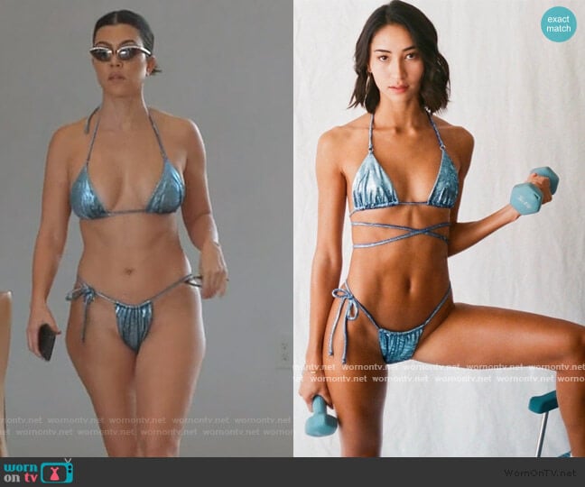 Swept Away Top and Bottoms by Heart of Sun worn by Kourtney Kardashian on Keeping Up with the Kardashians