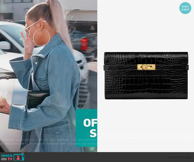 Kelly Wallet by Hermes worn by Khloe Kardashian on Keeping Up with the Kardashians