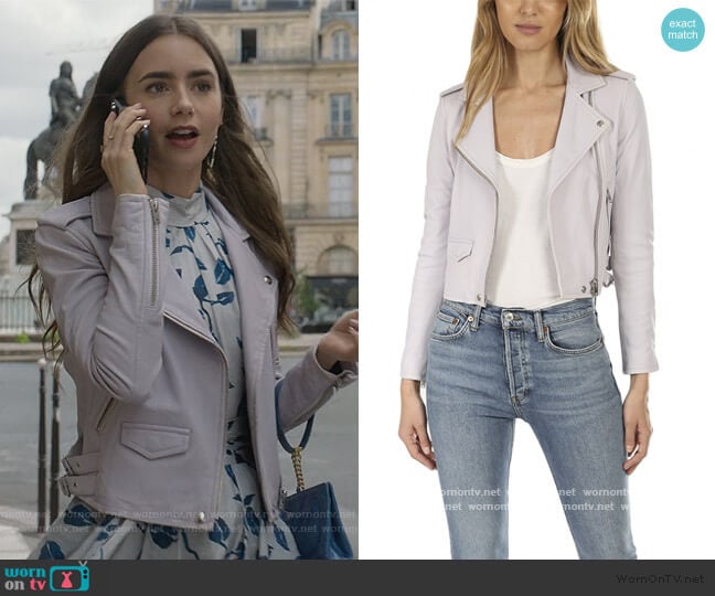 WornOnTV: Emily's silver embroidered leather coat on Emily in Paris, Lily  Collins