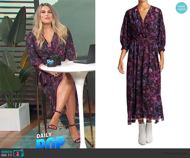 Floral Midi Dress by IRO worn by Carissa Loethen Culiner on E! News