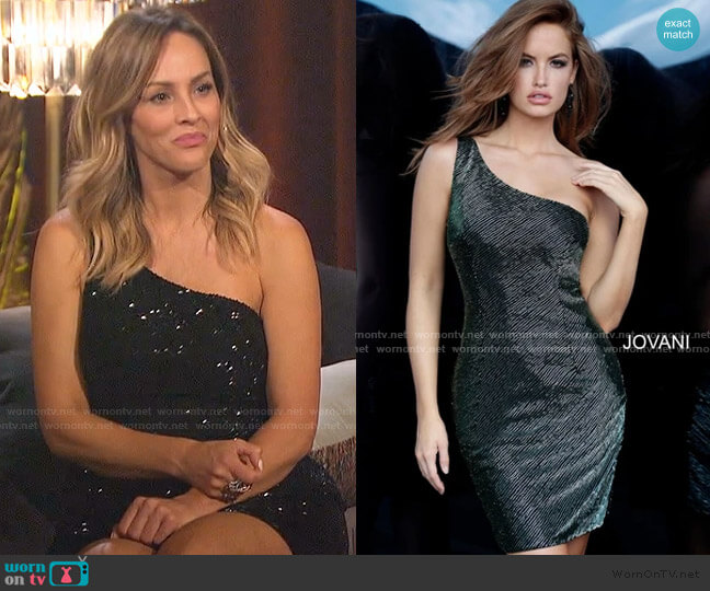 One Shoulder Beaded Dress by Jovani worn by Clare Crawley on The Bachelorette