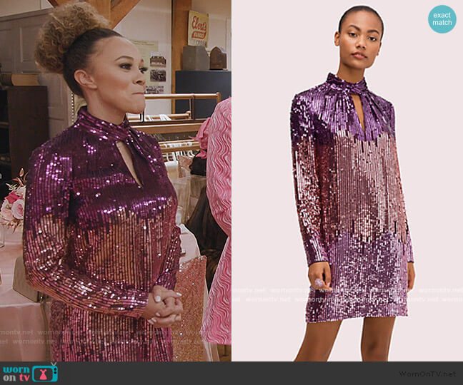 Ombré Sequin Dress by Kate Spade worn by Ashley Darby on The Real Housewives of Potomac