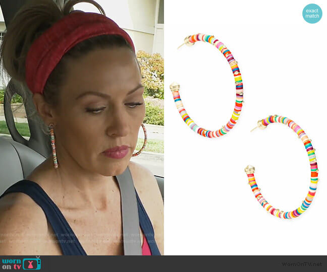 Reece Hoop Earrings by Kendra Scott worn by Braunwyn Windham-Burke on The Real Housewives of Orange County