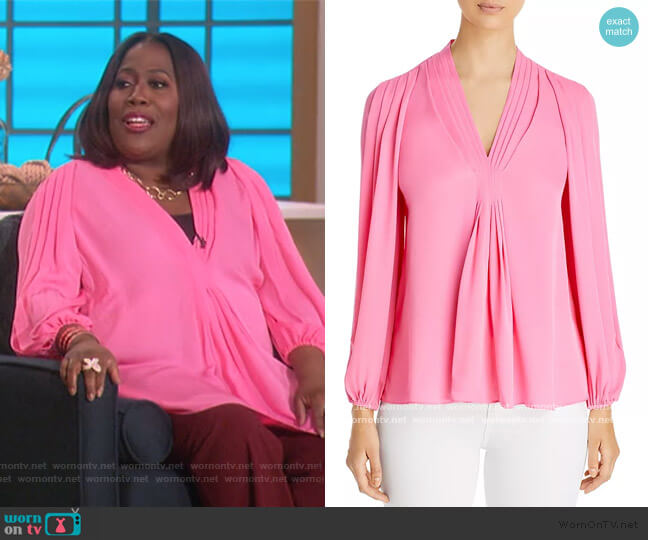 WornOnTV: Sheryl’s pink pleated top on The Talk | Sheryl Underwood ...