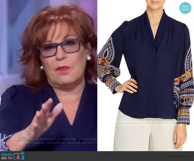 Keely Embroidered Silk Blouse by Kobi Halperin worn by Joy Behar on The View