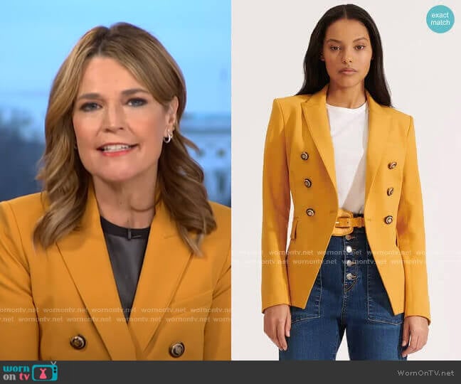 WornOnTV: Savannah’s orange double breasted blazer on Today | Savannah ...