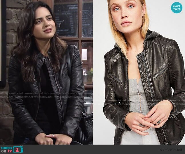 WornOnTV Lola s black leather jacket on The Young and the Restless Sasha Calle Clothes and Wardrobe from TV