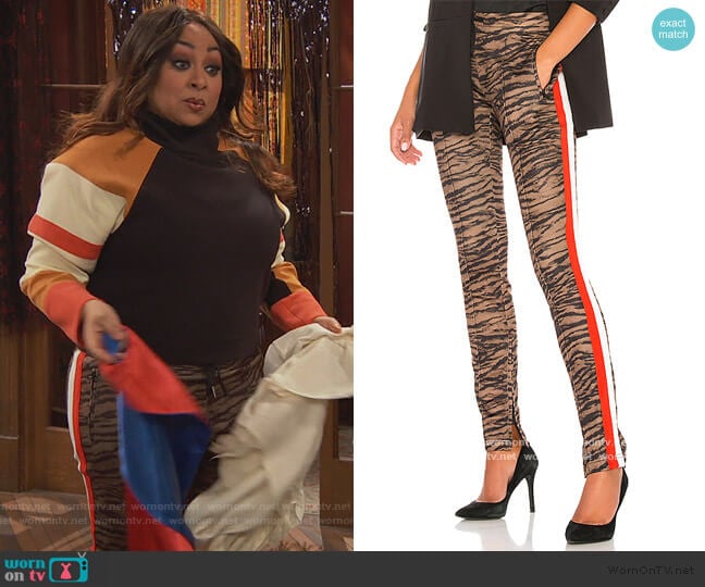 Tiger Cigarette Track Pant by Pam & Gela worn by Raven Baxter (Raven-Symoné) on Ravens Home